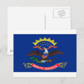 Flagge Nord-Dakota Postkarte (Vorne/Hinten)