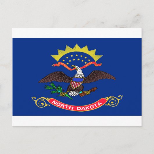 Flagge Nord-Dakota Postkarte (Vorderseite)