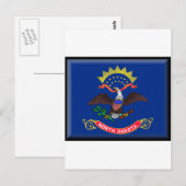 Flagge Nord-Dakota Postkarte (Vorne/Hinten)