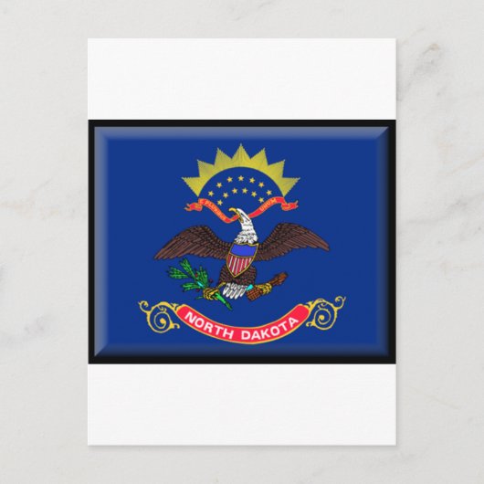 Flagge Nord-Dakota Postkarte (Vorderseite)