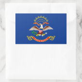 Flagge Nord-Dakota Rechteckiger Aufkleber (Tasche)