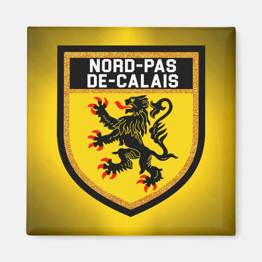 Flagge Nord-Pas-de-Calais Magnet (Vorne)