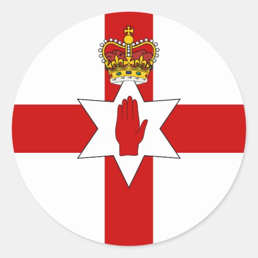 Flagge Nordirlands Runder Aufkleber (Vorderseite)