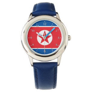 Flagge Nordkoreas Armbanduhr