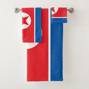 Flagge Nordkoreas Badhandtuch Set