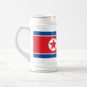 Flagge Nordkoreas Bierglas (Links)