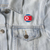 Flagge Nordkoreas Button (Beispiel)
