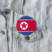 Flagge Nordkoreas Button (Beispiel)