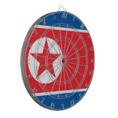 Flagge Nordkoreas (DVRK) Dartscheibe (Vorderseite Links)