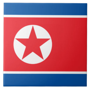 Flagge Nordkoreas (DVRK) Fliese