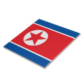 Flagge Nordkoreas (DVRK) Fliese (Seite)