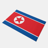Flagge Nordkoreas (DVRK) Fußmatte (Schrägansicht)