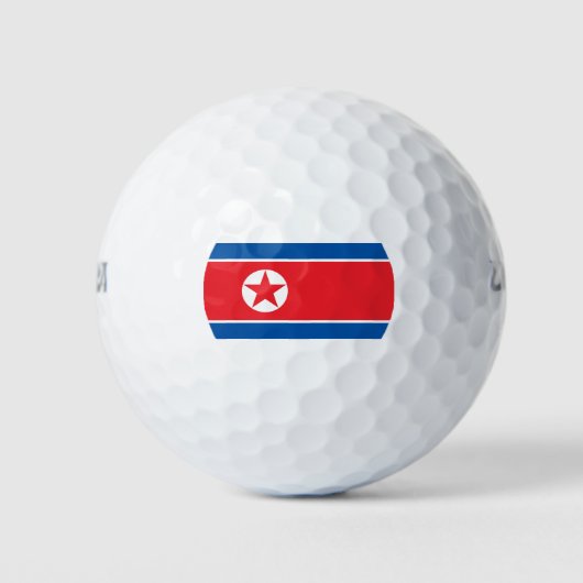 Flagge Nordkoreas (DVRK) Golfball (Vorderseite)