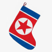 Flagge Nordkoreas (DVRK) Großer Weihnachtsstrumpf (Vorderansicht (hängend))