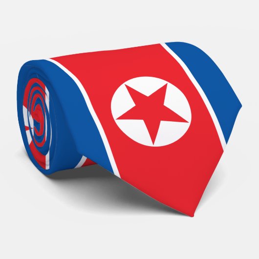 Flagge Nordkoreas (DVRK) Krawatte (Gerollt)