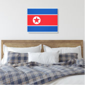 Flagge Nordkoreas (DVRK) Leinwanddruck (Insitu (Schlafzimmer))