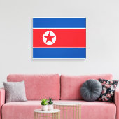 Flagge Nordkoreas (DVRK) Leinwanddruck (Insitu (Wohnzimmer))