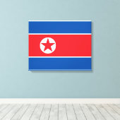 Flagge Nordkoreas (DVRK) Leinwanddruck (Insitu (Holzboden))