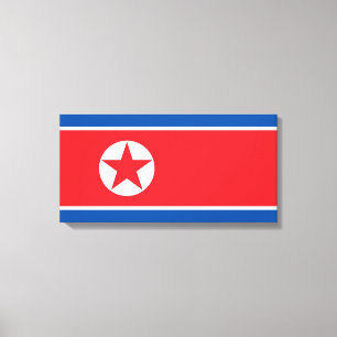 Flagge Nordkoreas (DVRK) Leinwanddruck