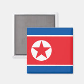 Flagge Nordkoreas (DVRK) Magnet (Vorderseite/Rückseite)