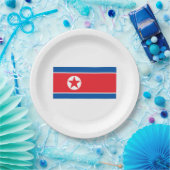 Flagge Nordkoreas (DVRK) Pappteller (Party)