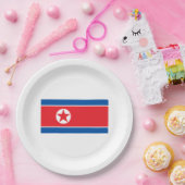 Flagge Nordkoreas (DVRK) Pappteller (Party)
