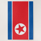 Flagge Nordkoreas (DVRK) Puzzle (Vertikal)
