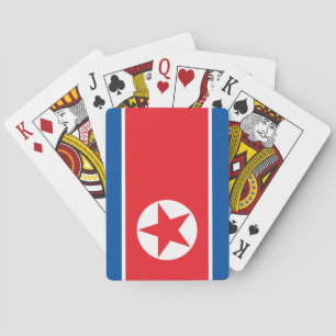 Flagge Nordkoreas (DVRK) Spielkarten