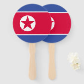 Flagge Nordkoreas Fächer (Vorne und Hinten)