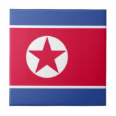 Flagge Nordkoreas Fliese (Vorderseite)