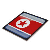 Flagge Nordkoreas Fliese (Seite)