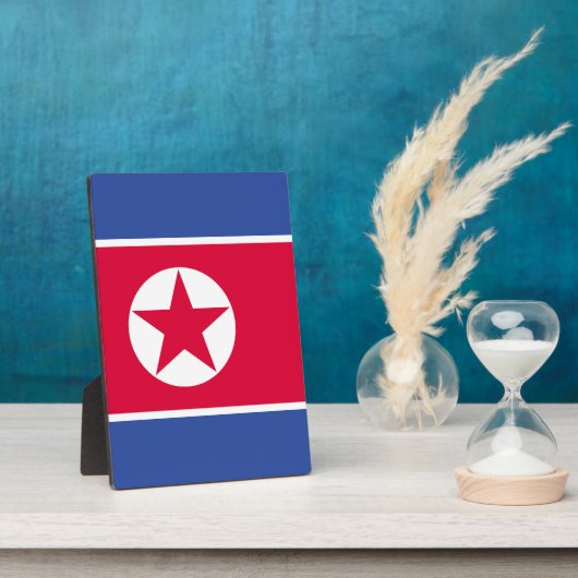 Flagge Nordkoreas Fotoplatte (Seite)