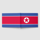 Flagge Nordkoreas Gästebuch (Voll)