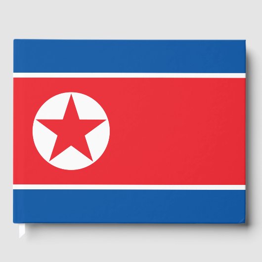 Flagge Nordkoreas Gästebuch (Vorderseite)