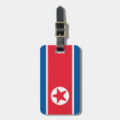 Flagge Nordkoreas Gepäckanhänger (Vorderseite vertikal)
