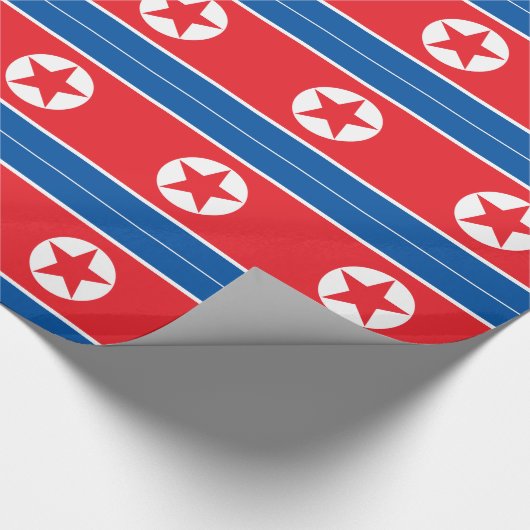 Flagge Nordkoreas Geschenkpapier (Ecke)