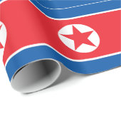 Flagge Nordkoreas Geschenkpapier (Rolleneckpunkt)