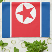 Flagge Nordkoreas Geschirrtuch (Gefaltet)