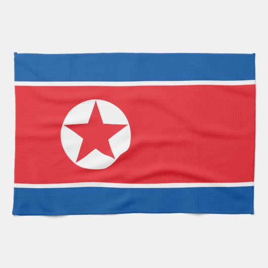Flagge Nordkoreas Geschirrtuch (Horizontal)