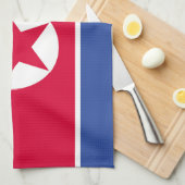 Flagge Nordkoreas Geschirrtuch (Viertel Falte)