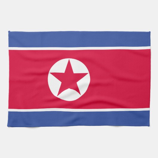 Flagge Nordkoreas Geschirrtuch (Horizontal)