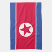 Flagge Nordkoreas Geschirrtuch (Vertikal)