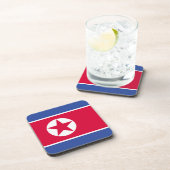 Flagge Nordkoreas Getränkeuntersetzer (Rechte Seite)