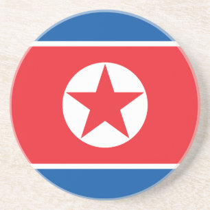 Flagge Nordkoreas Getränkeuntersetzer