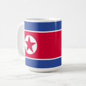 Flagge Nordkoreas Kaffeetasse (Vorderseite Links)