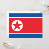 Flagge Nordkoreas Karte (Vorderseite/Rückseite Beispiel)