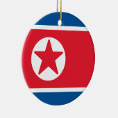 Flagge Nordkoreas Keramik Ornament (Rechts)