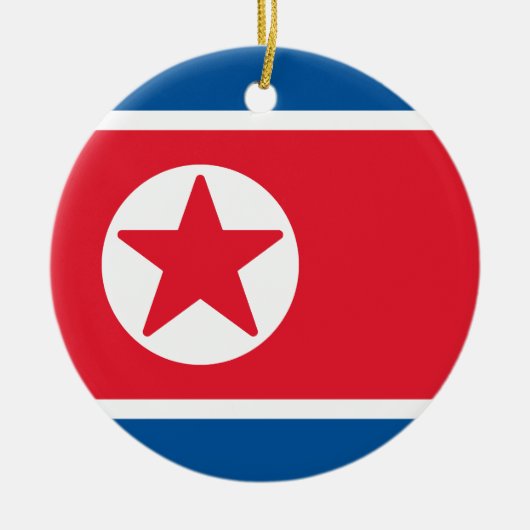 Flagge Nordkoreas Keramik Ornament (Vorne)