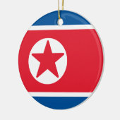 Flagge Nordkoreas Keramik Ornament (Links)