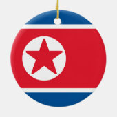 Flagge Nordkoreas Keramik Ornament (Hinten)